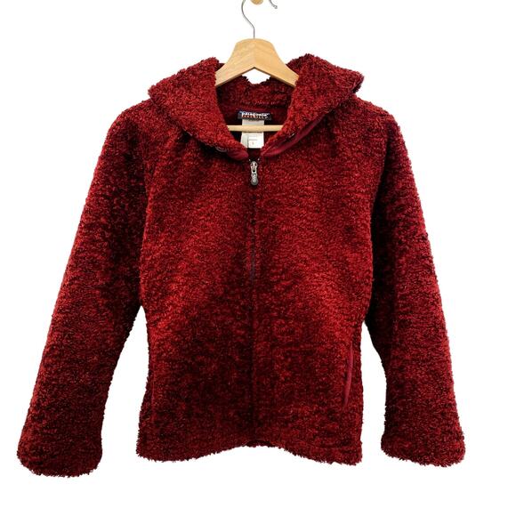 Patagonia Vintage Red maroon Fleece Jacket - Picture 1 of 5